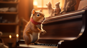 PETE THE SQUIRREL PLAYS PIANO
