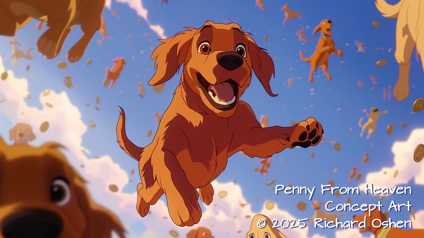 Penny flying in heaven
