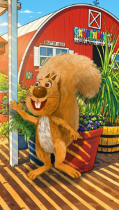 Pete The Squirrel at Gardenworks For Kids