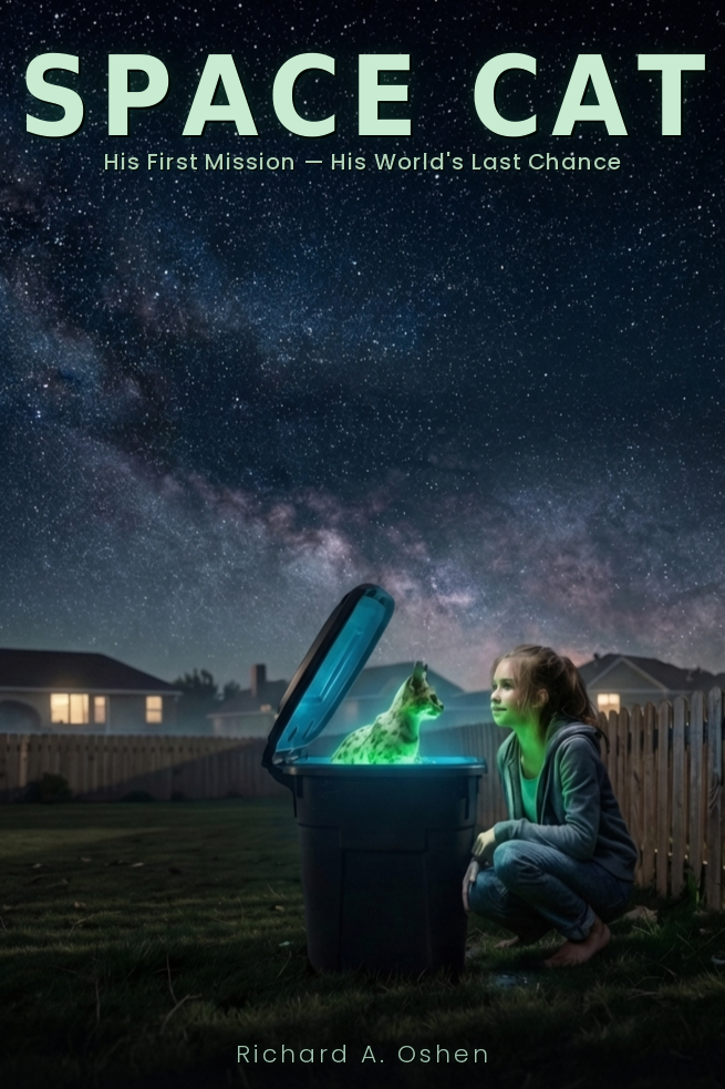 girl discovers space cat in trash bin